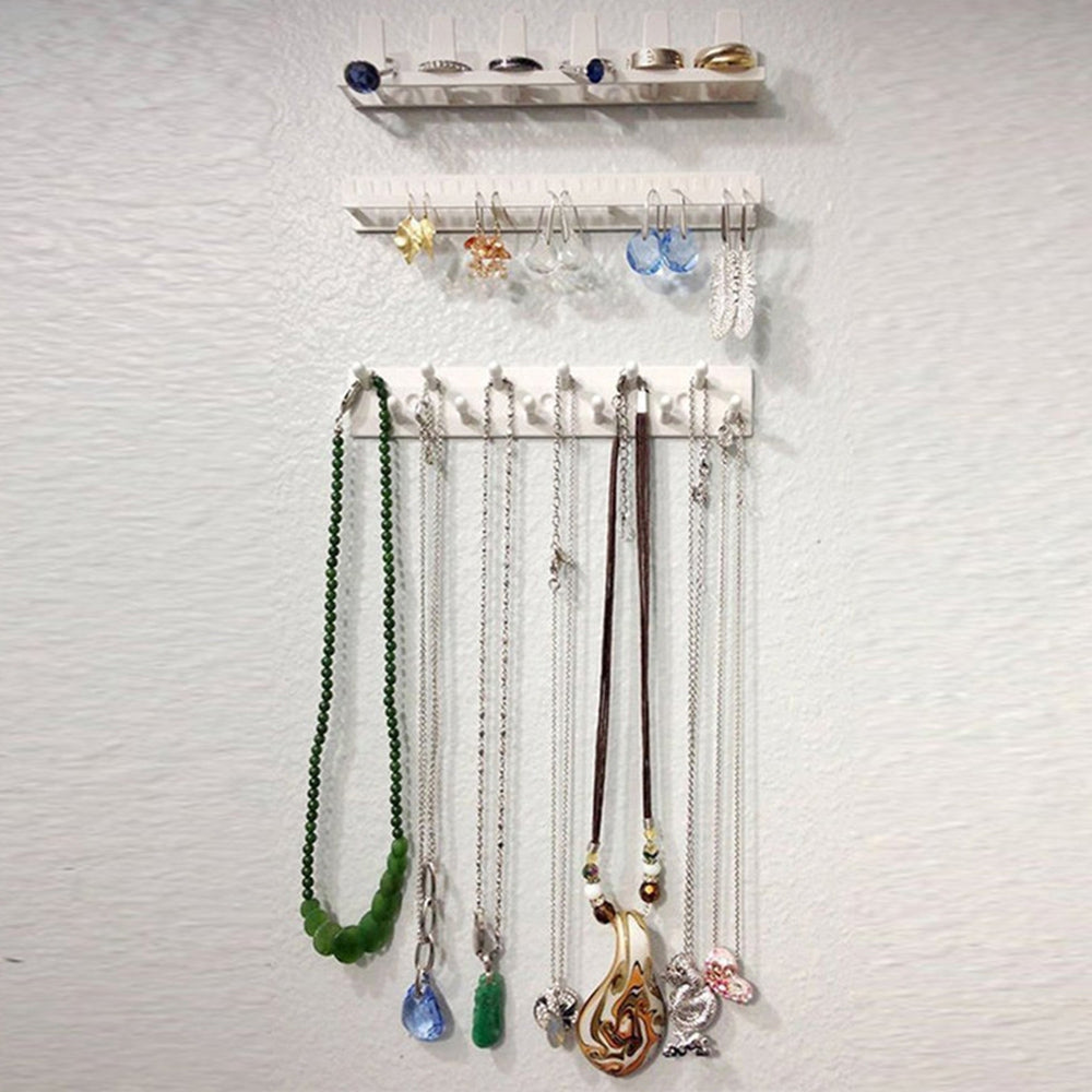 3pcs Wall Mount Ring Bracelet Necklace Hanger Jewelry Organizer