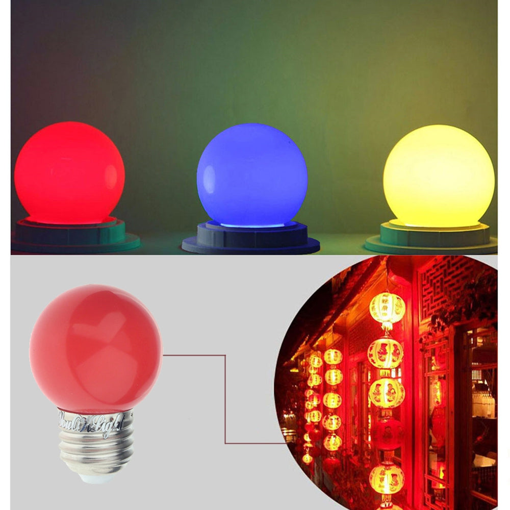 6PCSYouOKLight E27 3W 250lm 6 F5 DIP Holiday Light Bulb RED / BLUD / Yellow