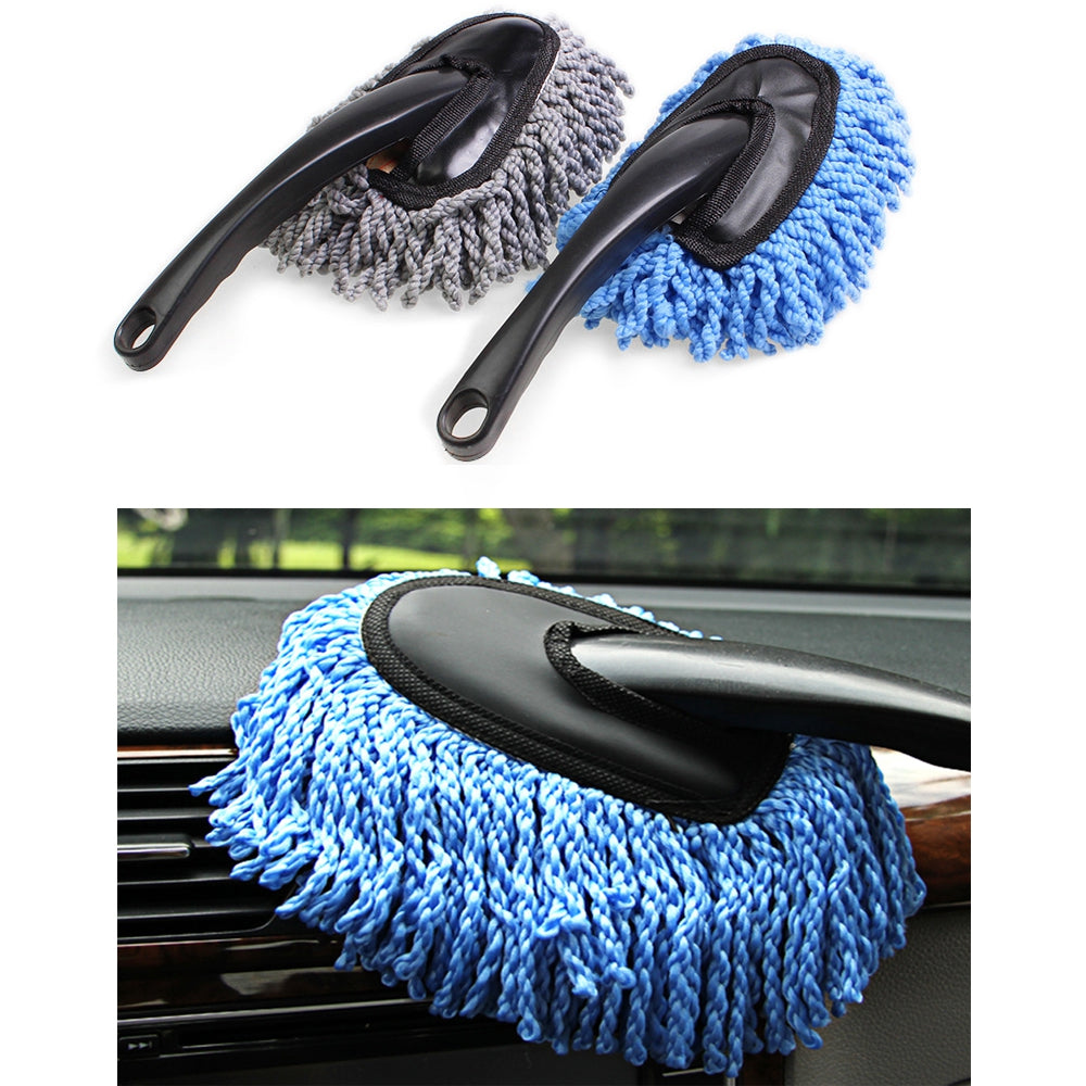 Car Mini Dust Detachable Wax Brush Nanofibers Cleaning Tools