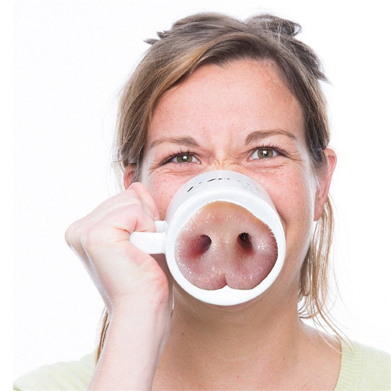 Creative Funny Pig Nose Ceramic Coffee Cup Mugs