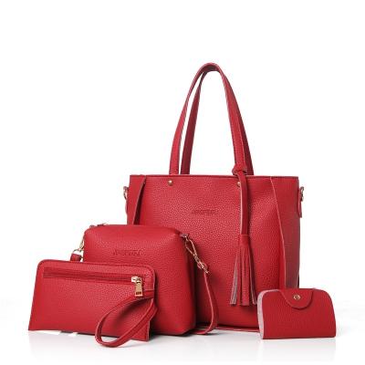 4 Times Fashion Litchi Grain Tassel Lash Package Bags