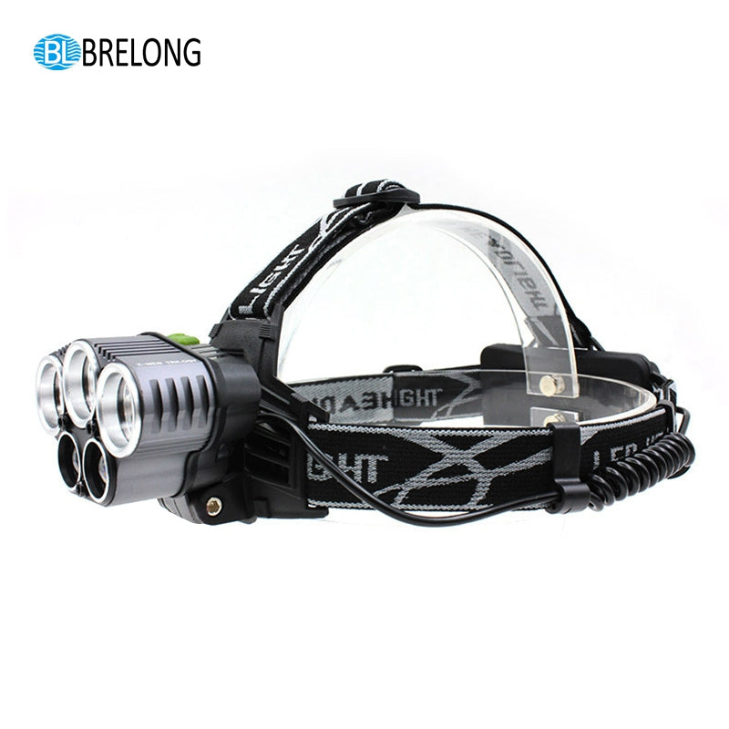 BRELONG LED Headlamps 5LEDs T6 COB with USB Cable