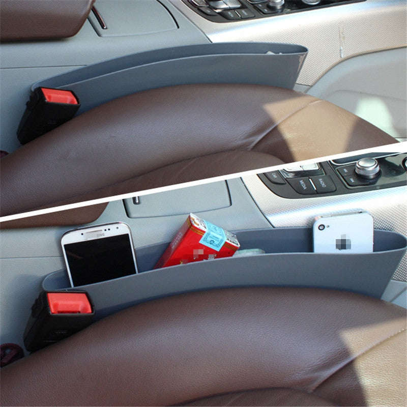 2Pcs Car Storage Solid Color Durable Portable Seat Gap Box