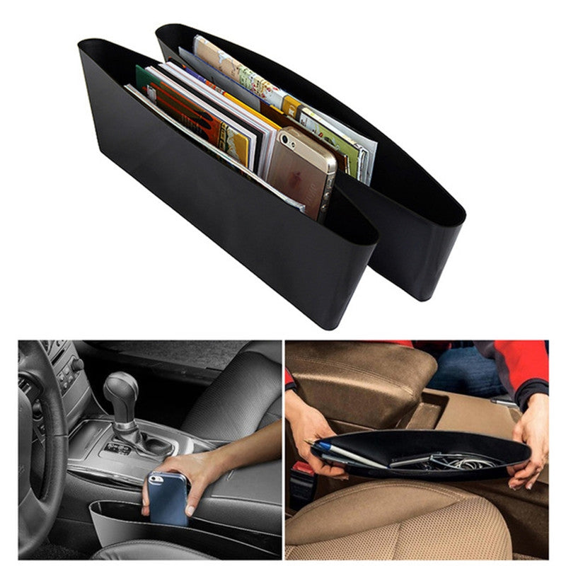 2Pcs Car Storage Solid Color Durable Portable Seat Gap Box