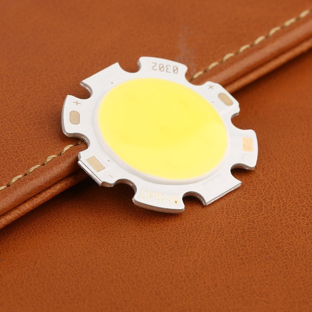 5PCS 3W-12W Pure White Round COB Super Bright LED SMD Chip Light source Board