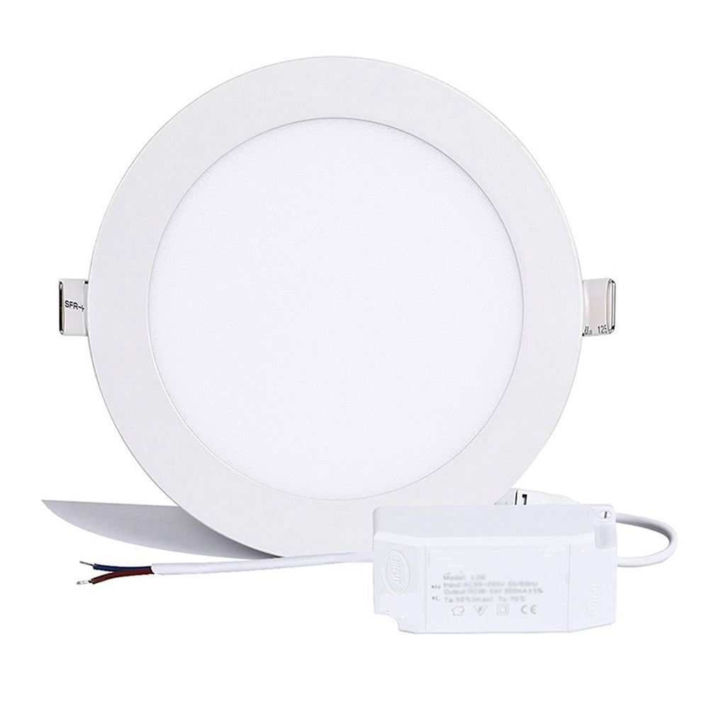 12W Dimmable Round Ultra-thin LED Panel Light Lamp AC 100 - 240V 5pcs