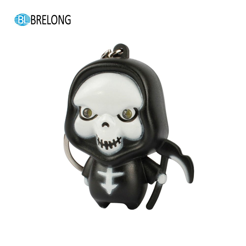Brelong Music-making Skull Man Cartoon Keychain with LED Light Pendant 1PC