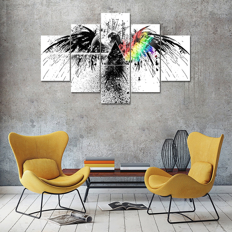 5 Panel Pink Floyd A Canvas Print Painting Home Decoration Wall Art Picture