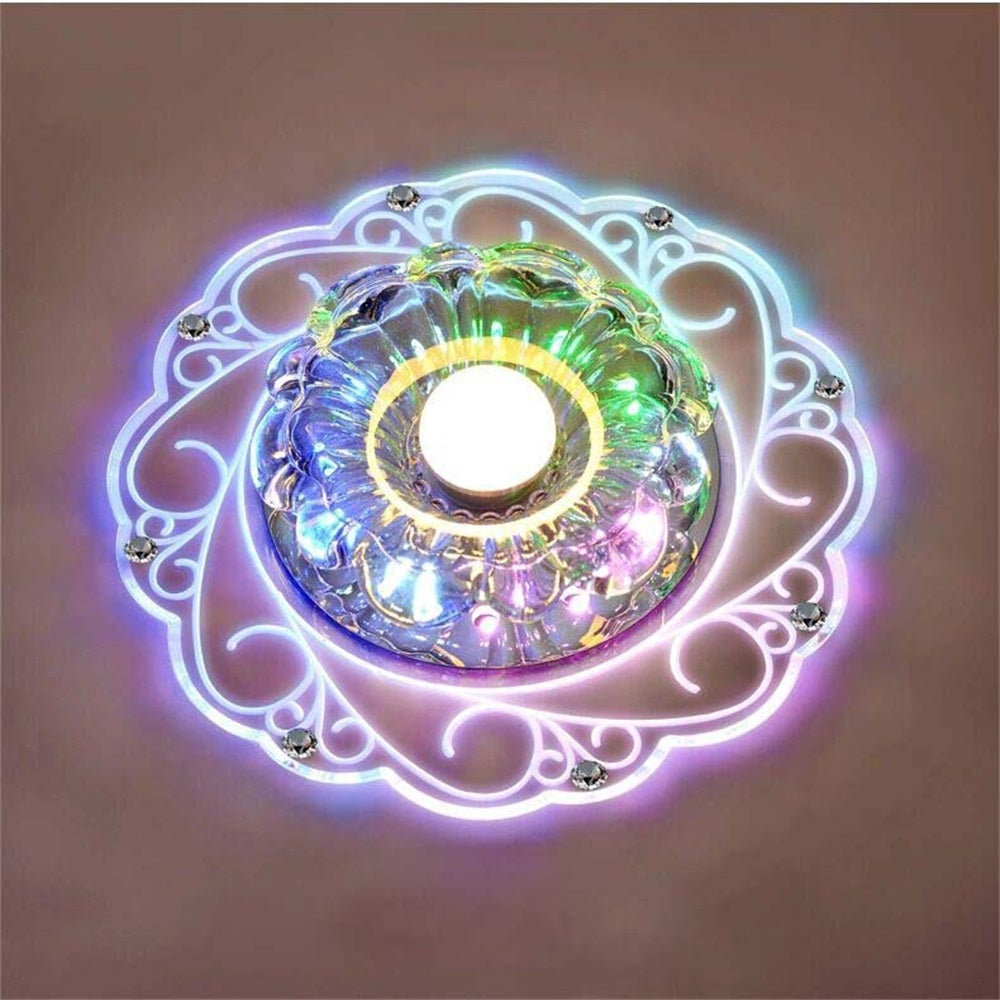 18cm LED Ceiling Lamp Crystal Color Light 220V