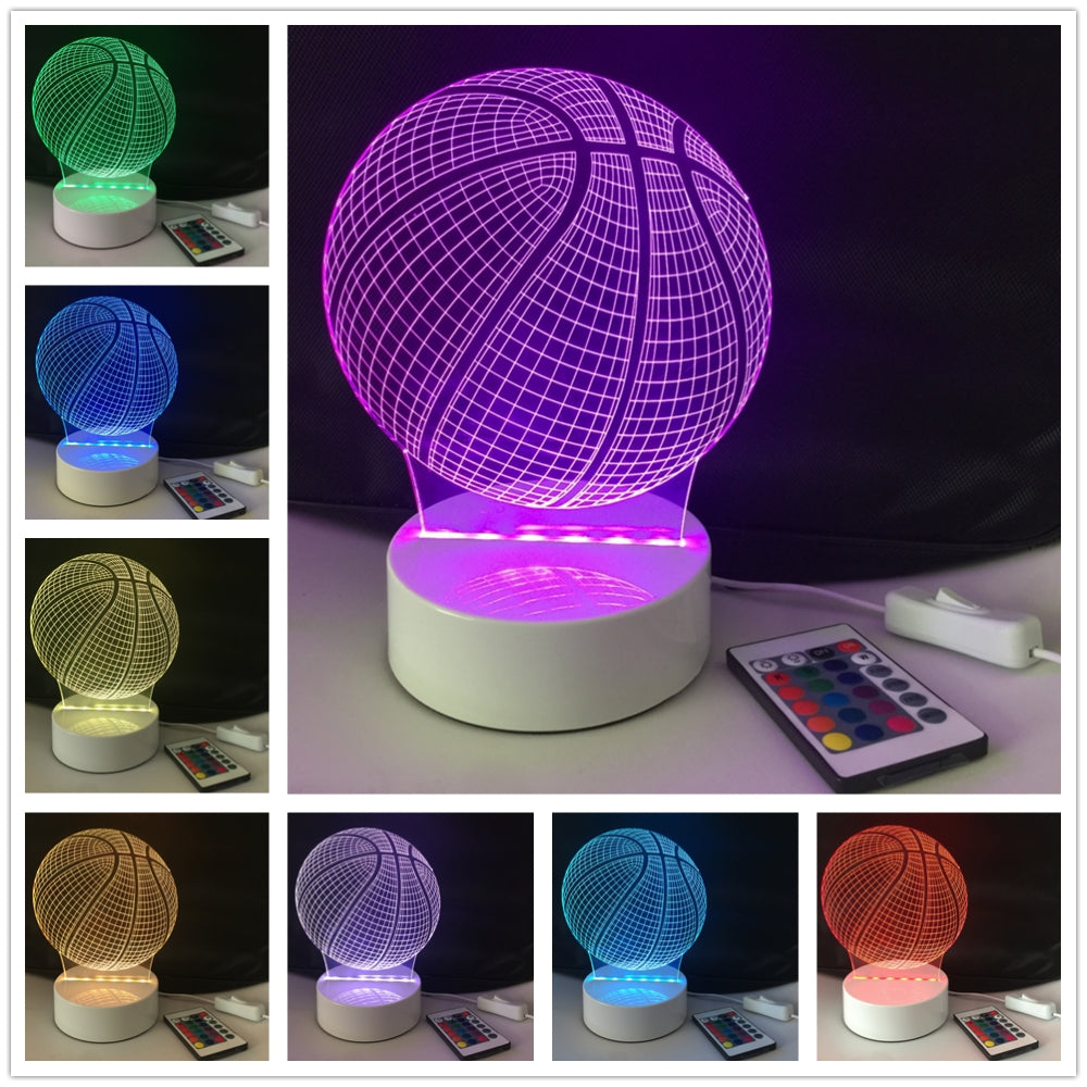 DSU Basketball Light Optical Illusion Color Change 3D Visual LED Light