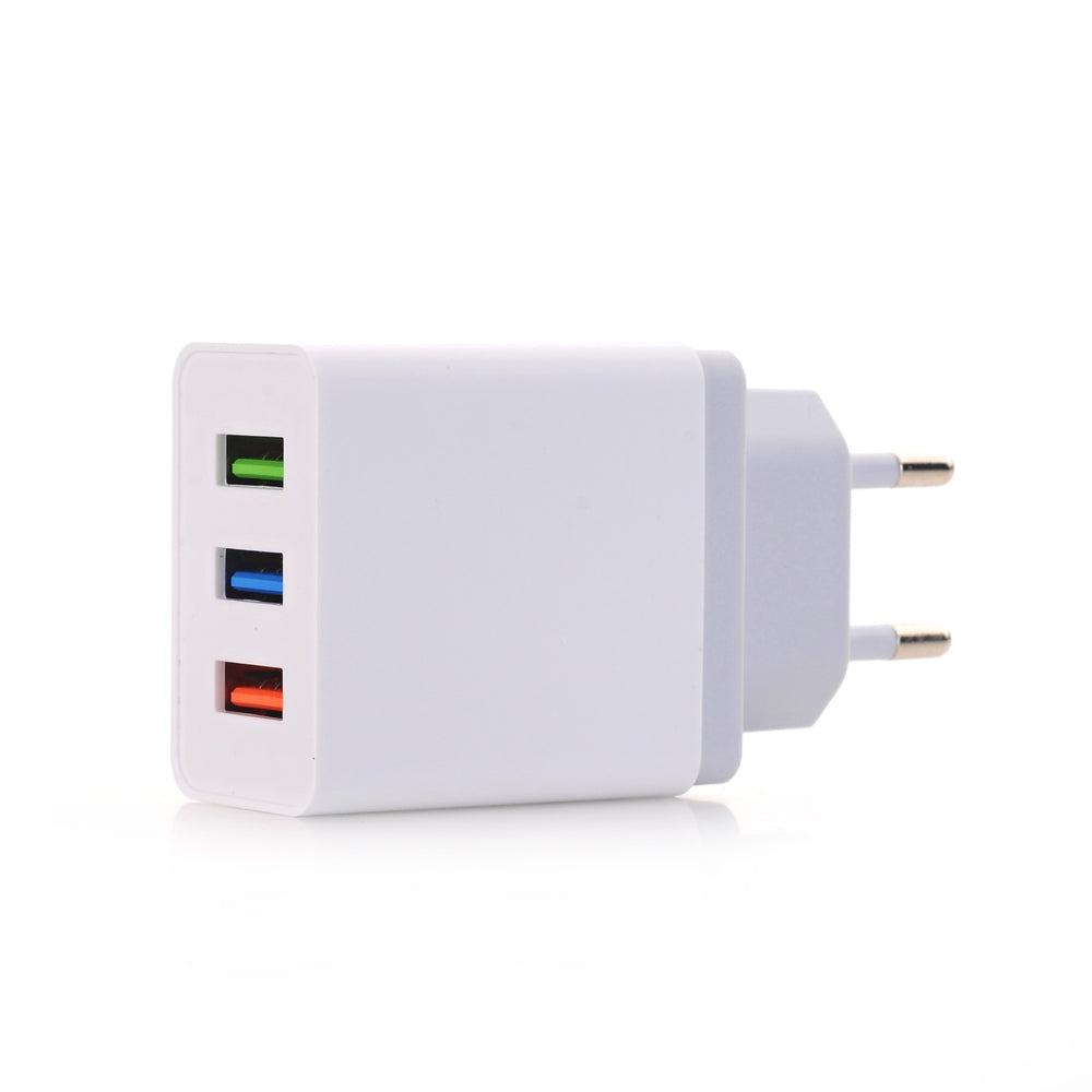 5V 2.4A 3 USB Wall Charger Travel Adapter Charging EU Plug