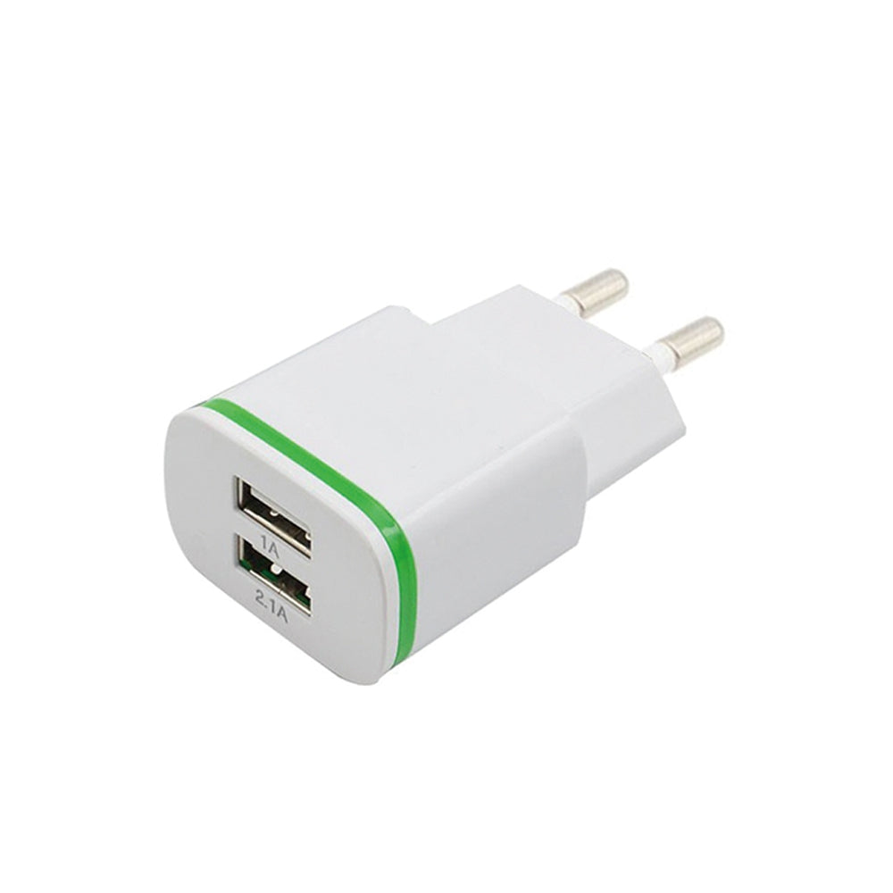 2USB 2.1A 5V IC Light Mitting Universal Intelligent  Travel  Charger  for Mobile Phone