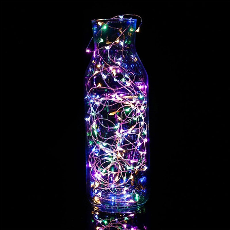 2M 20-LED Lights Battery Powered Copper Wire String Lights for Christmas Festival Wedding Party ...