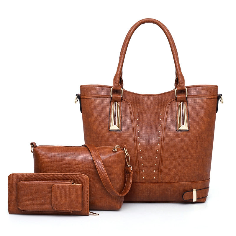 3Pcs  Rivet Lash Bag Handbag