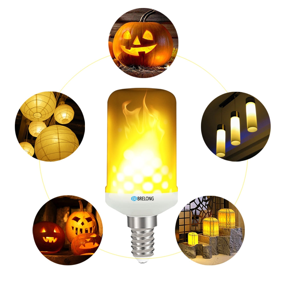 BRELONG E14 LED Flame Light Bulb Emulation Flaming 3 mode Decorative Lamp  -  E14
