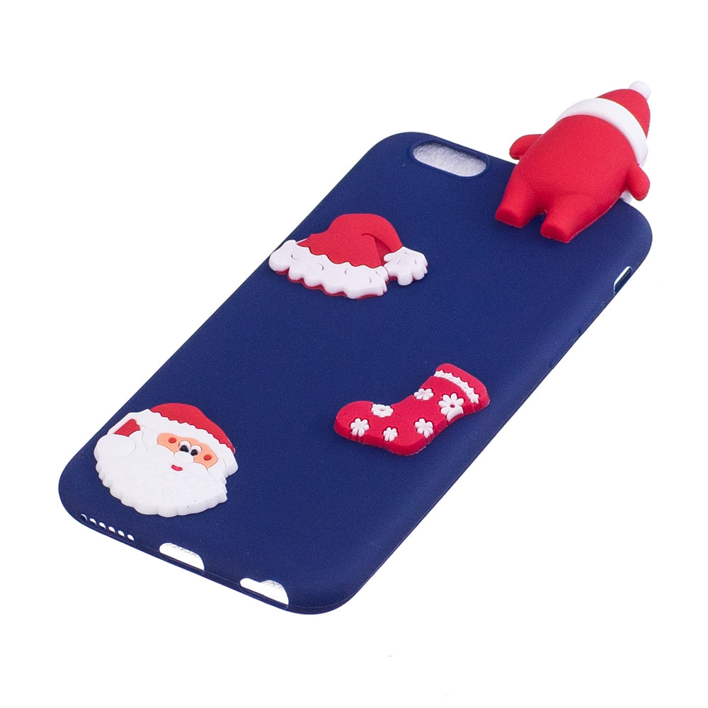 Christmas Hat Tree Santa Claus Reindeer 3D Cartoon Animals Soft Silicone TPU Case for iPhone 6 / 6S