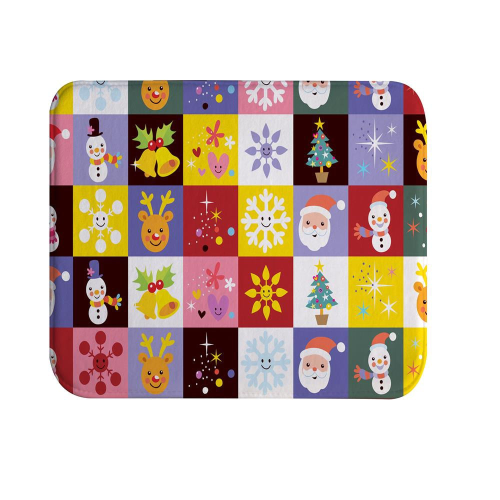 Colorful Christmas Bath Mat Rug Super Soft Non-Slip Machine Washable Quickly Drying Antibacteria...