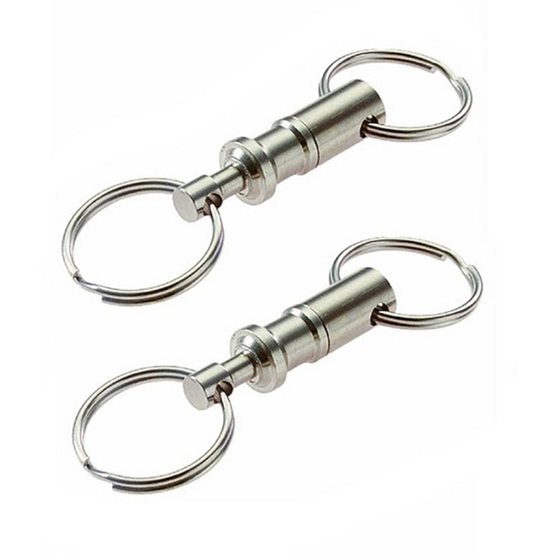 2PCS Outdoor Double Side Detachable Key Ring