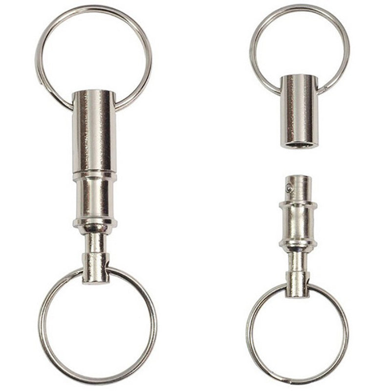 2PCS Outdoor Double Side Detachable Key Ring