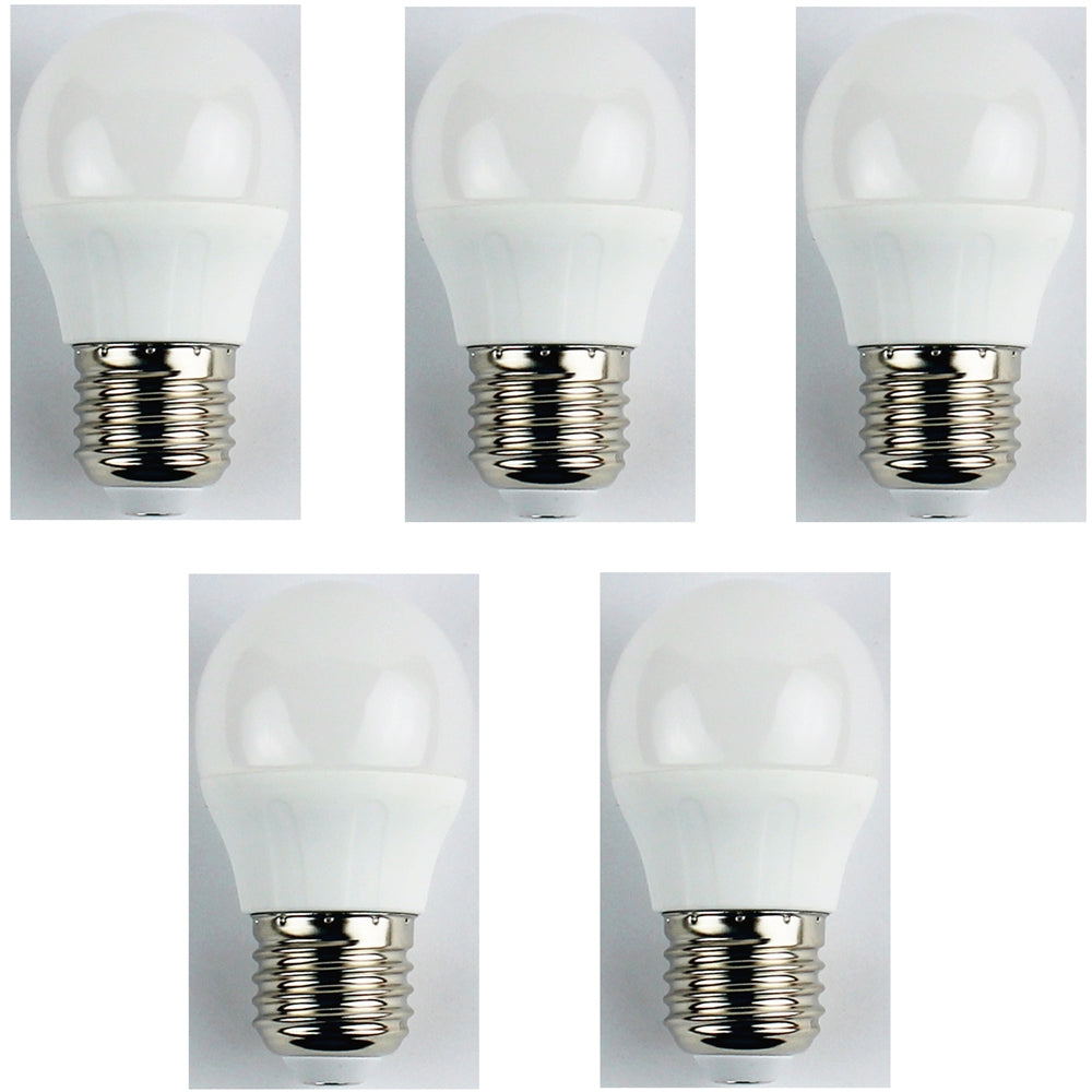 5PCS  4W E27 LED Globe Bulbs G45 6 Leds SMD 3528 Cold White 325lm 6400K AC 110-240V