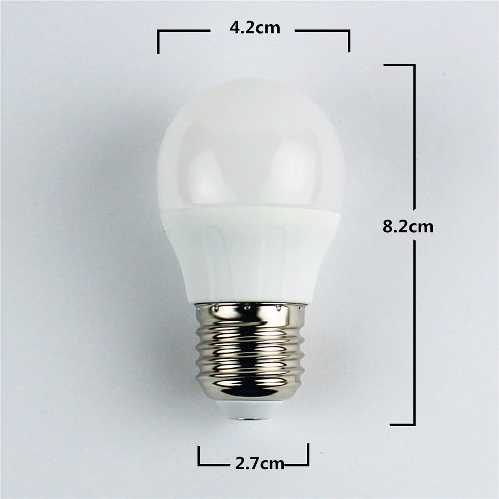 5PCS  4W E27 LED Globe Bulbs G45 6 Leds SMD 3528 Cold White 325lm 6400K AC 110-240V