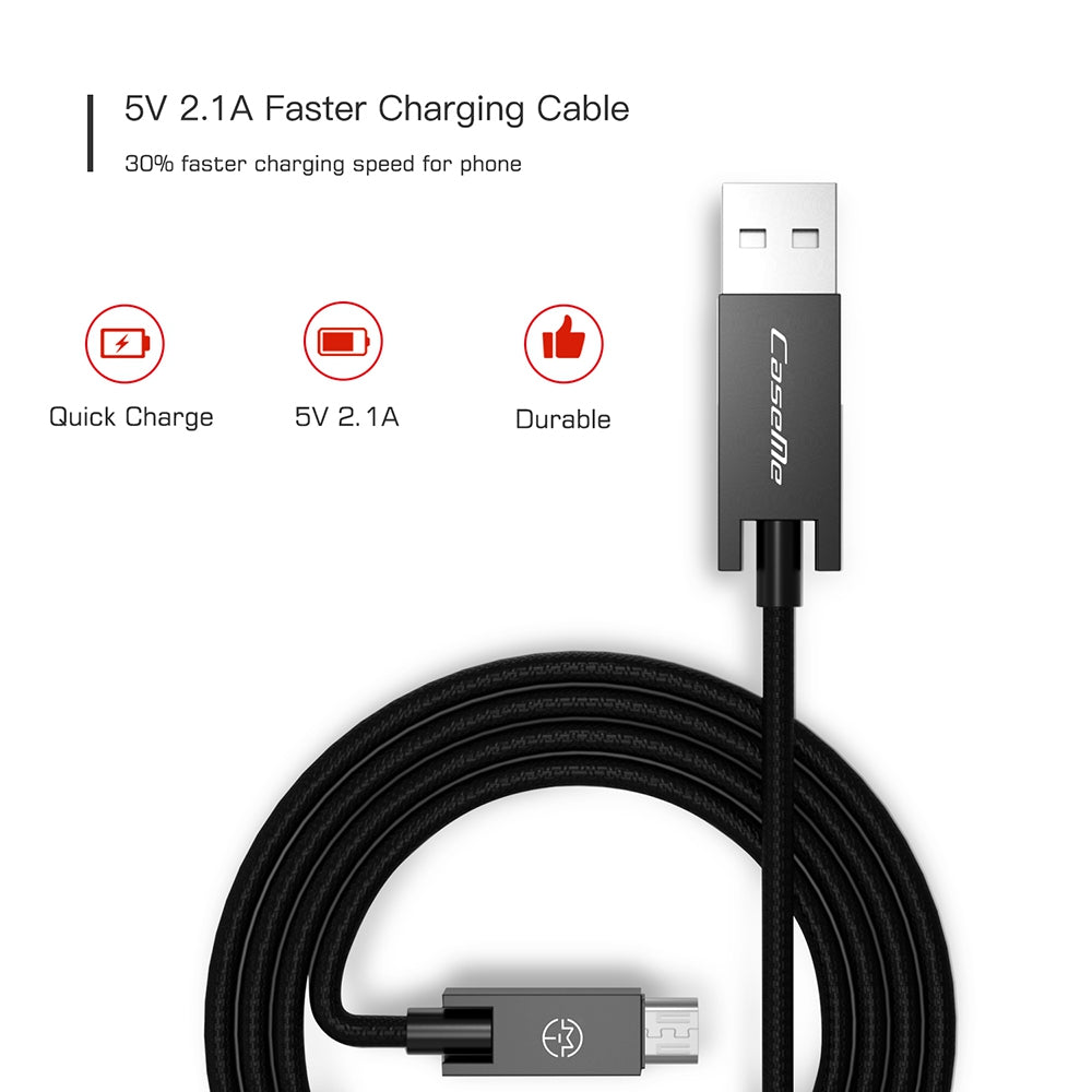 Caseme Micro USB Cable Android Nylon Braided Charger USB to Micro USB Fast Charging Cable for Sa...