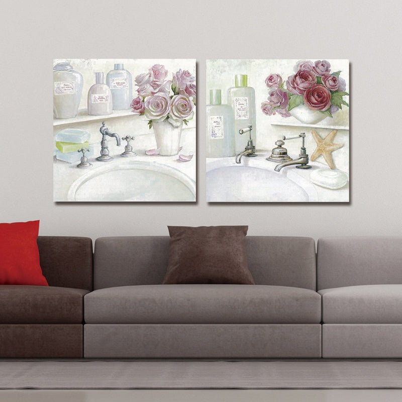 DYC 10058 2PCS Flowers in Vase Print Art Ready to Hang Paintings