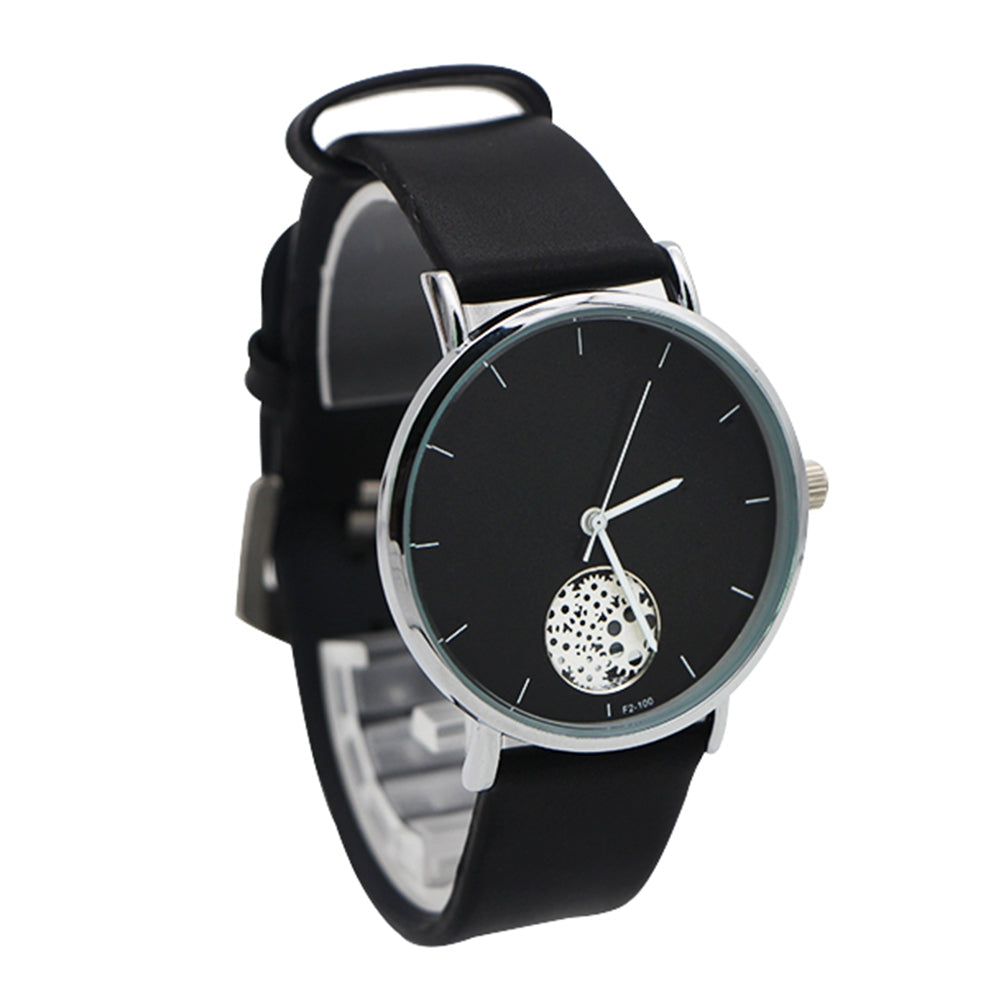 Cooho F2100 Hollow Mechanical Leather Strap Watch