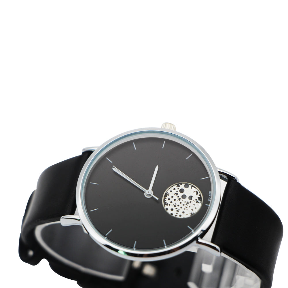 Cooho F2100 Hollow Mechanical Leather Strap Watch