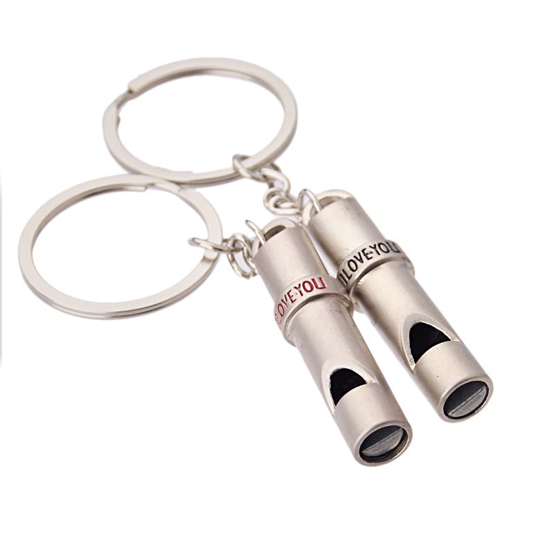 Couples Whistle Key Chain Small Pendant 2PCS