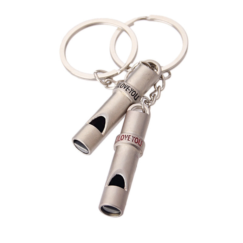 Couples Whistle Key Chain Small Pendant 2PCS