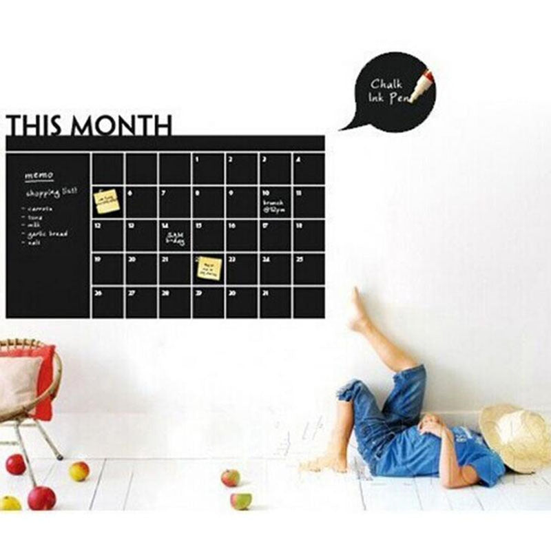 DIY Chalkboard Decals  Wall Stickers Erasable Removable Schedule - BLACK