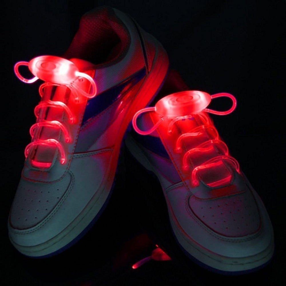 BRELONG Waterproof Luminous LED Color Shoelaces - A pair