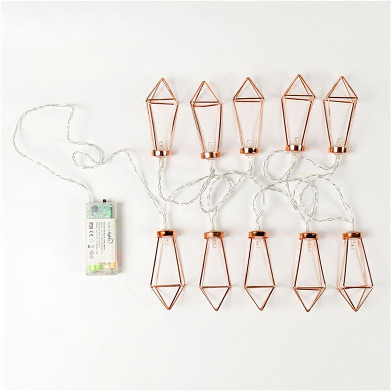 1.5M String Light LED Diamond Shaped Outdoors Bedroom Decor 10PCS