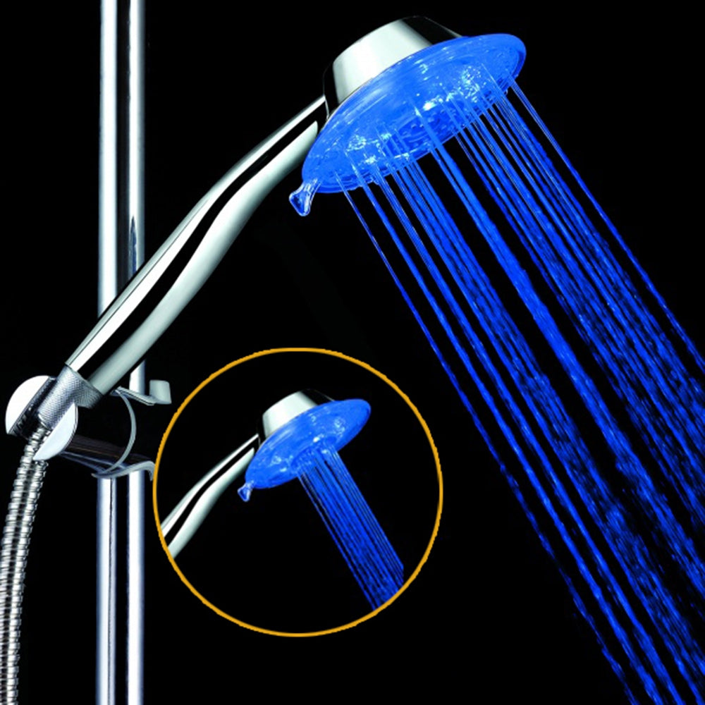 BRELONG Color Changing Showerhead Handheld LED 2 Water Mode 7 Color  Blinks Slowly