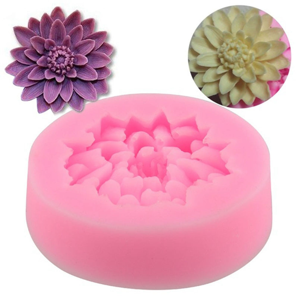 3D Lotus Flower Fondant Cake Mold Candy Sugar Craft Cutter Baking Tool