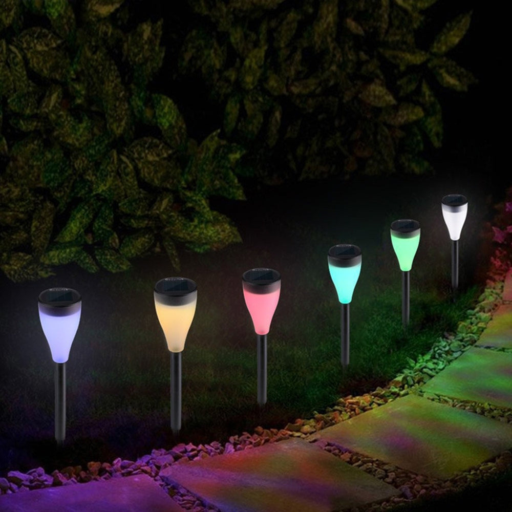 BRELONG LED Solar Outdoor Lawn Light Waterproof Colorful Color Hanging Lamp 6pcs