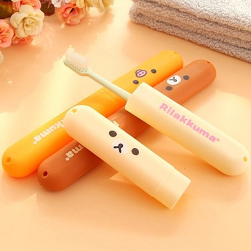 DIHE Bear Toothbrush Storage Box Lovely Fresh and Convenient