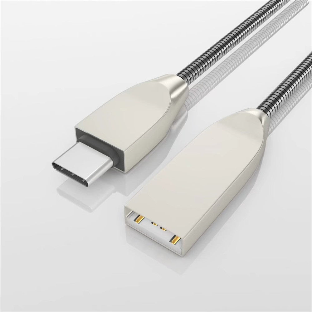 D Style Spring Stripes Type-C Data Charging Cable 100CM