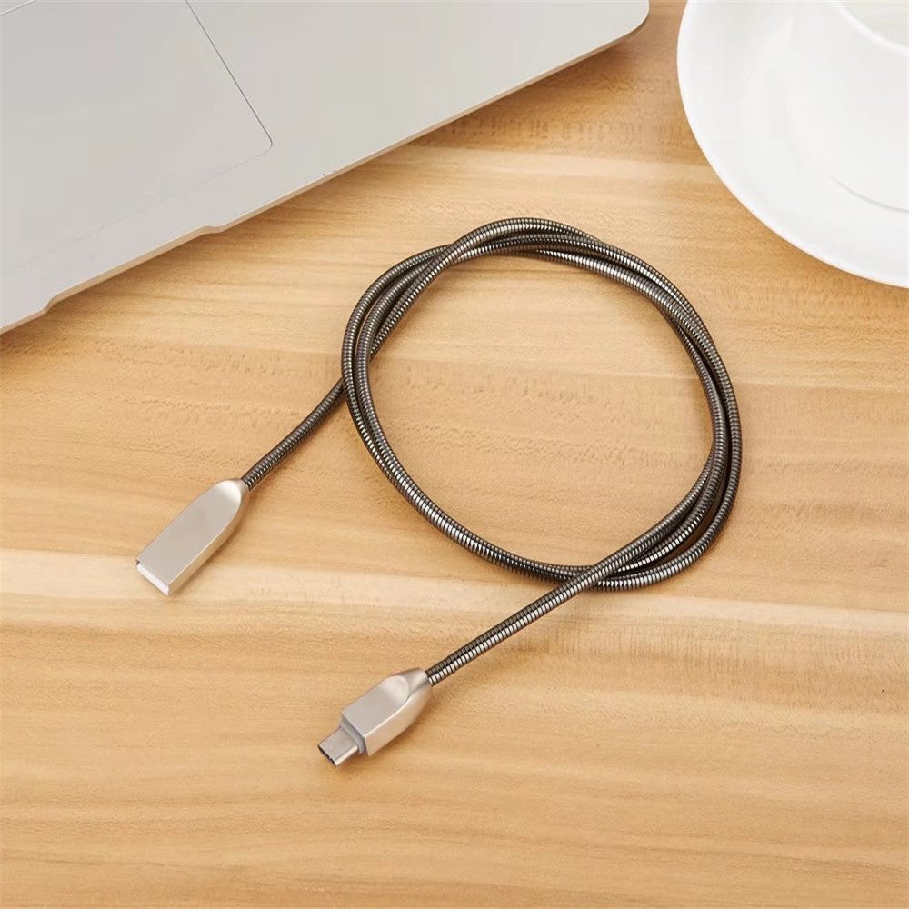 D Style Spring Stripes Type-C Data Charging Cable 100CM