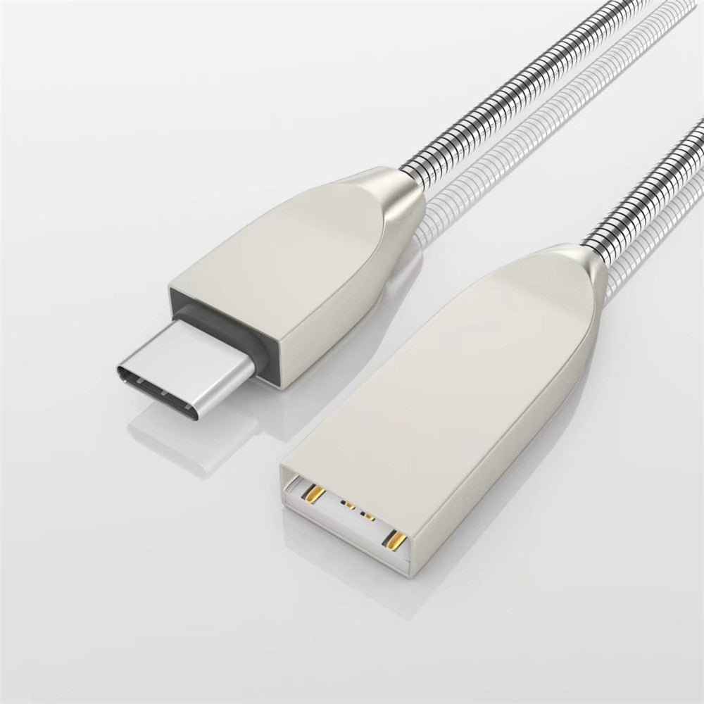 D Style Spring Stripes Type-C Data Charging Cable 100CM