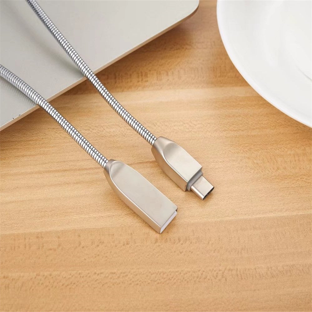 D Style Spring Stripes Type-C Data Charging Cable 100CM