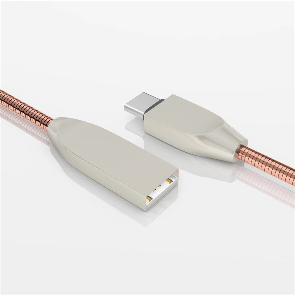 D Style Spring Stripes Type-C Data Charging Cable 100CM