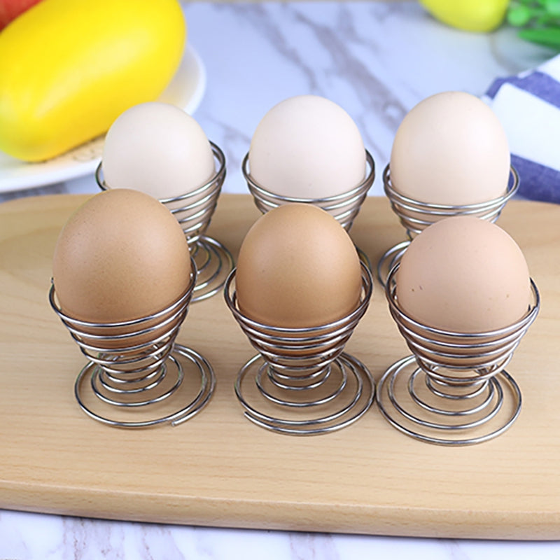 DIHE Barbecue Spiral Egg Rack Egg Carton Spring Shelf Originality