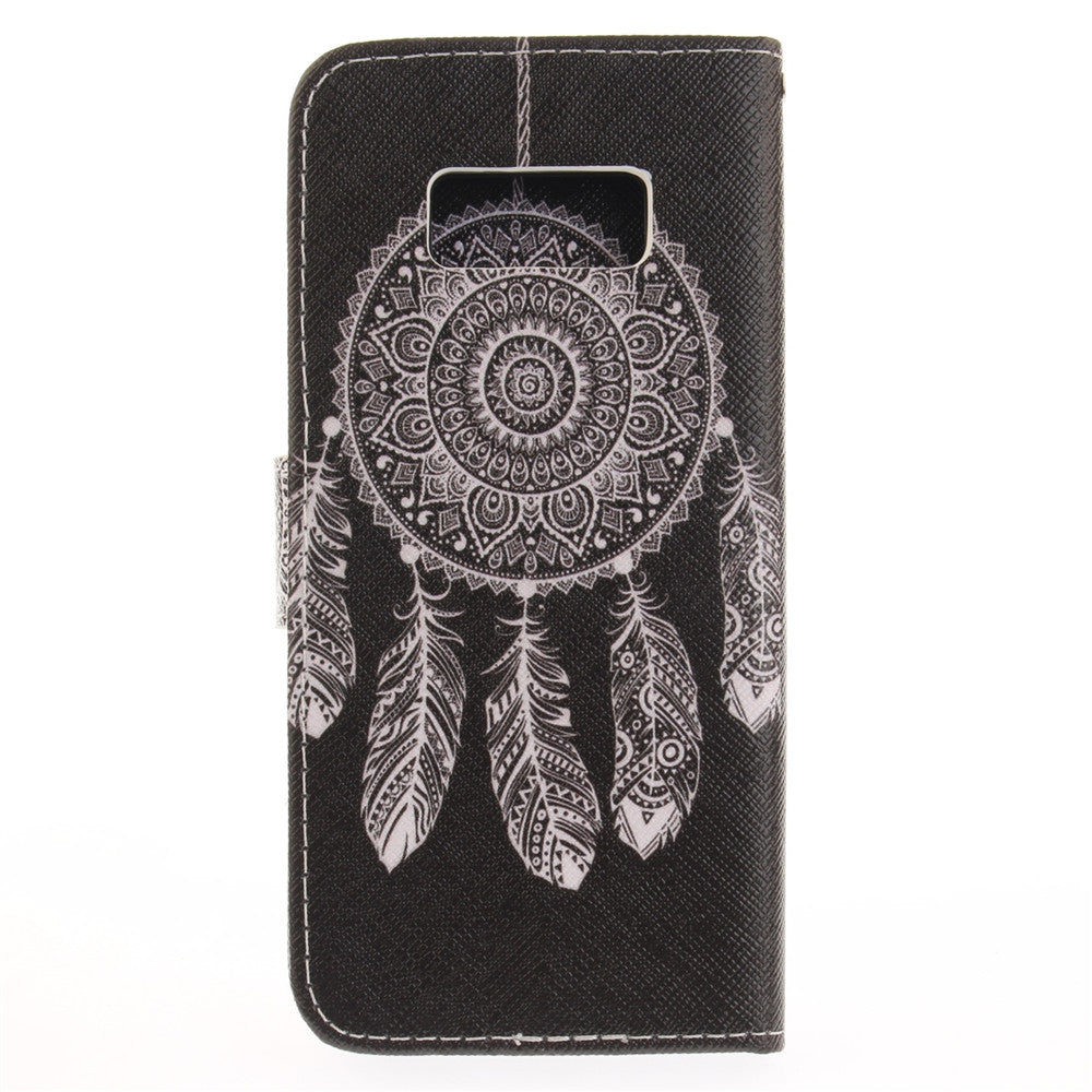 Black Dream PU+TPU Leather Wallet Design with Stand and Card Slots Magnetic Closure Case for Sam...