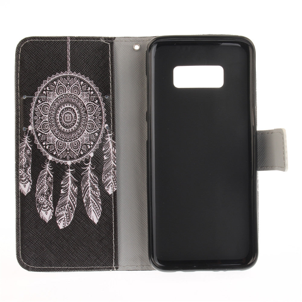 Black Dream PU+TPU Leather Wallet Design with Stand and Card Slots Magnetic Closure Case for Sam...