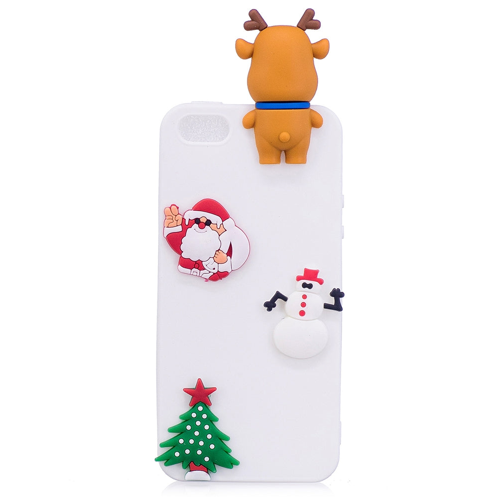 Christmas Tree Santa Claus Reindeer 3D Cartoon Animals Soft Silicone TPU Case for iPhone 5 / 5S ...