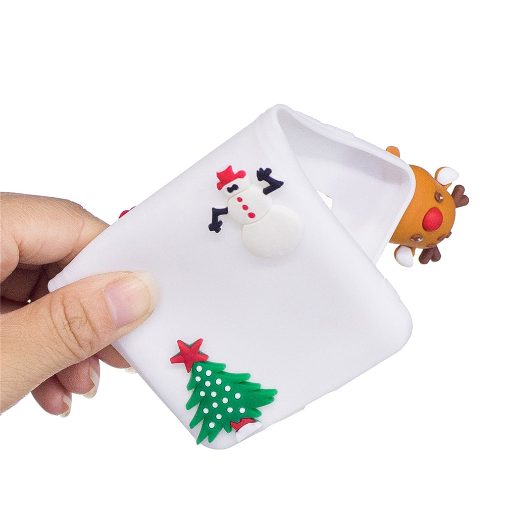 Christmas Tree Santa Claus Reindeer 3D Cartoon Animals Soft Silicone TPU Case for iPhone 5 / 5S ...