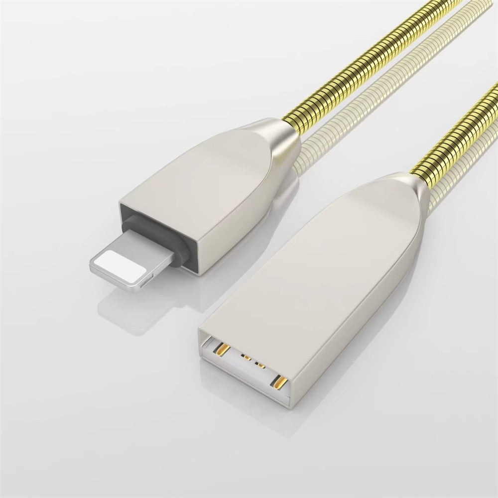 D Style Spring Stripes 8PIN Data Charging Cable 100CM