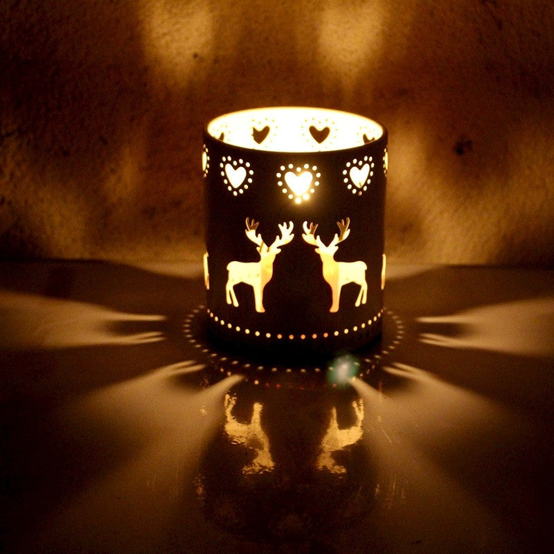 Contracted Iron Art Romantic Cute Deer Candlestick